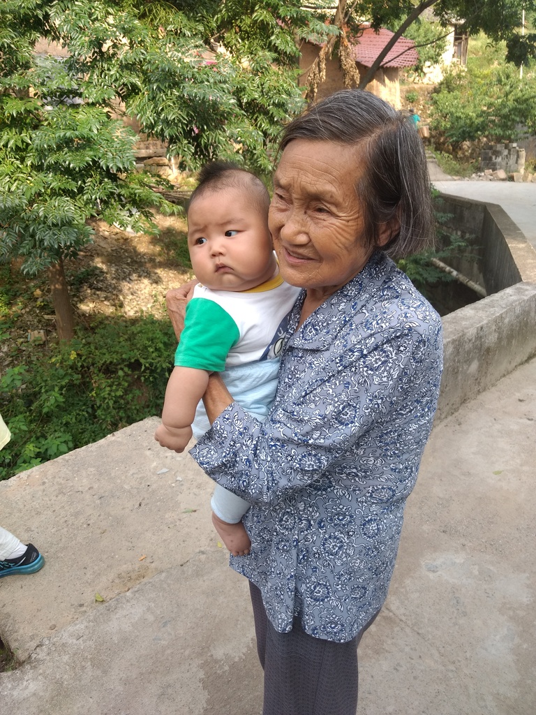Cute baby and grandma